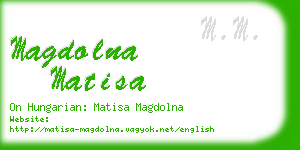 magdolna matisa business card